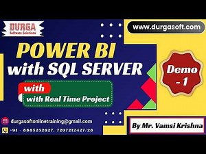 POWER BI with SQL SERVER tutorials || Demo - 1 || by Mr. Vamsi Krishna On 16-02-2026 @7:30PM (IST)