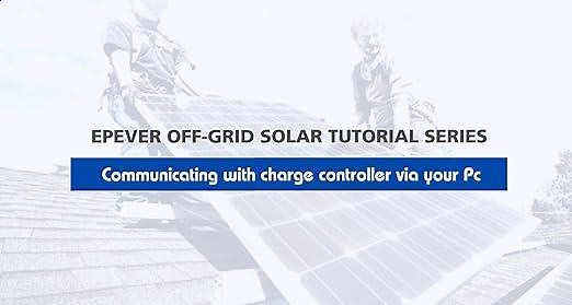 EPEVER MPPT charge controller connected via PC software