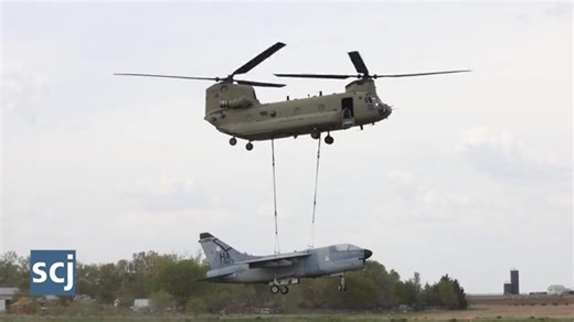 1.5K views | Members of the Iowa Army National Guard’s 1-171st Aviation Regiment from Davenport transport a 1970s-era A7 Corsair from the former Martin Field airport to the Iowa Air National Guard’s 185th Air Refueling Wing’s paint facility in Sioux City. | Sioux City Journal | Facebook