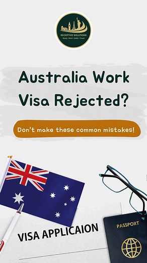 💥 Australia Work Visa Rejected? Let’s Fix That! 🇦🇺 Got your visa refused? Don’t panic — most rejections happen because of avoidable mistakes! From incomplete documentation to improper SOPs or wrong visa categories — a single error can cost your approval. ✅ Get your profile reviewed by our visa experts and reapply the right way! 📞 91-7977548547 | 91-9867729568 🌐 Visit: www.receptivesolutions.co.in 👉 Apply Now: Link in bio #AustraliaVisa #WorkVisa #VisaRejection #AustraliaWorkVisa #VisaExper