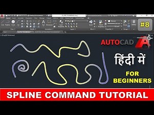 Autocad Spline command tutorial in hindi || How to use Spline command in autocad || हिंदी में
