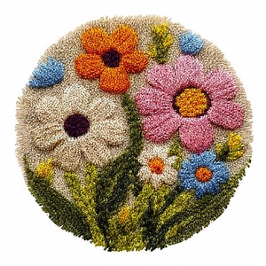 Latch Hook Rug Kit: Flower Design, Easy Beginner Craft - Etsy