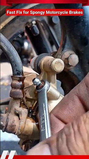 ​Fast Fix for Spongy Motorcycle Brakes #shorts #mechanic #brakesystem