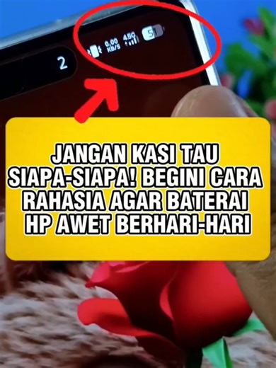 JANGAN KASI TAU SIAPA-SIAPA! BEGINI CARA RAHASIA AGAR BATERAI HP AWET BERHARI-HARI #trikandroid #tipsdantrik #tutorial #tutorialhp #android
