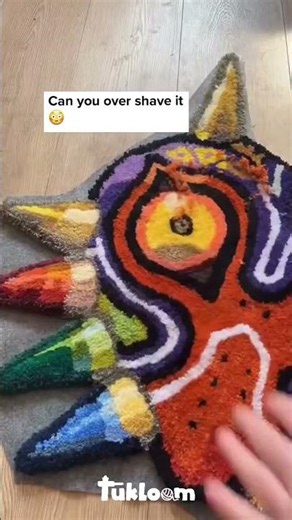 From rough to clean—rug edge trimming tutorial tufting rugs business \r#tuftingrugsbusiness #rugtrim