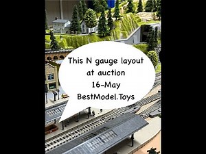 N Gauge layout at Auction May-2025 based on Noch 'Baden-Baden' romantic spa town