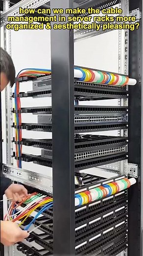How can we make the cable management in server racks more organized and aesthetically pleasing?