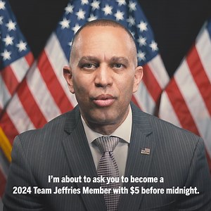 241K views · 9.3K reactions | I’ll get right to the point: I need $5 before midnight to help me win back the House for Democrats. We’re ready to get to work and make life better for everyday Americans… But I need your help to flip the House and continue delivering For The People. It’ll take 1,000 donations before midnight to build the grassroots foundation we need to win. Please rush anything you can spare. | Hakeem Jeffries | Facebook