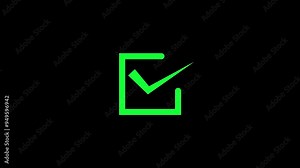 checkmark sign icon animation. tick mark, complete mark, right, conform mark