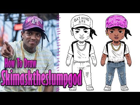 how to draw ski mask the slump god step by step