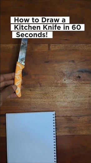 How to Draw a Kitchen Knife ✍️ | Easy Step-by-Step Tutorial #drawtutorial #drawing
