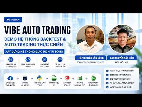 DEMO HỆ THỐNG BACKTEST & AUTO TRADING THỰC CHIẾN | Python + TradingView + CTrader + AI Coding