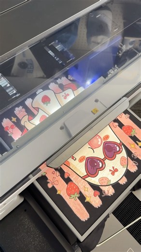 DTG printers allow you to print directly on fabric! See more on my full video! #dtg #epson