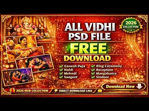 All Vidhi PSD File Free Download | Wedding Album PSD Vol 01–10 | 2026 New Collection
