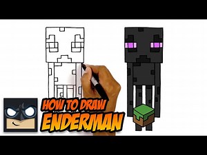 How To Draw Enderman | Minecraft - Videos For Kids