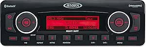 Jensen HD1BT AM/FM/WB/USB/SiriusXM Ready/Bluetooth Stereo with Full iPhone/iPod Controls, 50W x 4 Maximum Power Output, Bluetooth Streaming Audio (A2DP, AVRCP), AM/FM tuner (US/Euro) (Renewed)