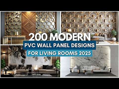 🔲 200 Modern PVC Wall Panel Designs for Living Room Wall Decoration 2025 | Fixing Expert
