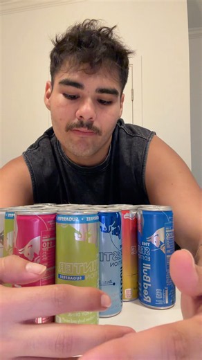 When You Love Red Bull Enough to Line Up All the Flavors 😭