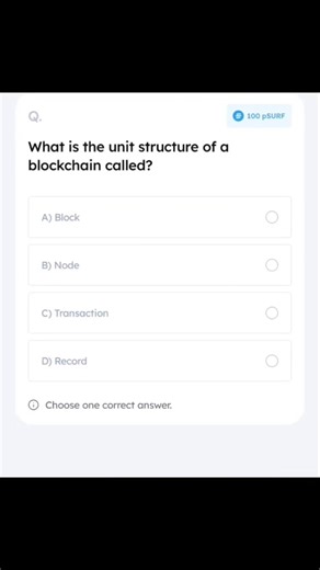 What is the unit structure of a blockchain called?