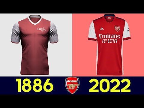 The Evolution of Arsenal Football Kit 2021-22 (2022) | All Arsenal Football Jerseys in History 21/22