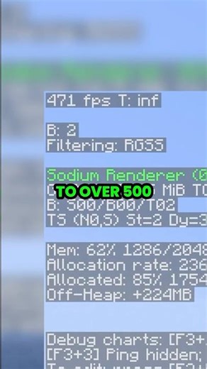 This Mod Triples our minecrft fps 😎#minecraft #fps