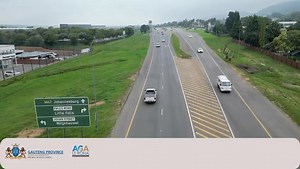 Bird’s-eye view: Hendrik Potgieter Bridge in Roodepoort that collapsed in December 2022 and after a comprehensive reconstruction, it was re-opened. #TacklingG13 #AgaLeRona | Gauteng Roads and Transport Department
