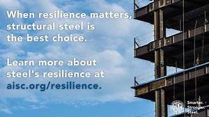 6.5K views · 86 reactions | Resilience matters. And when it comes to resilience, structural steel is the best choice. No other structural material is as strong as steel. Read more about the impact of material selection on the resilience of buildings at aisc.org/resilience. | American Institute of Steel Construction | Facebook