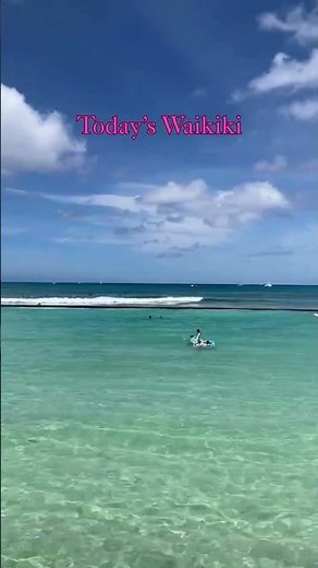 Today's Waikiki | Crystal Clear Blue Ocean 🌊 #Shorts #Waikiki #Hawaii #Beach #Paradise #Travel