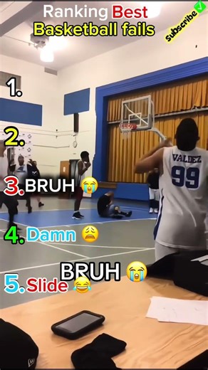 Top 5 Funniest Basketball Fails Ever 😂🏀#ranking #funny
