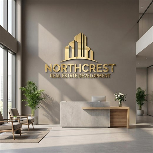 Custom Real Estate Development Acrylic Office Sign | Modern Business Branding - Etsy