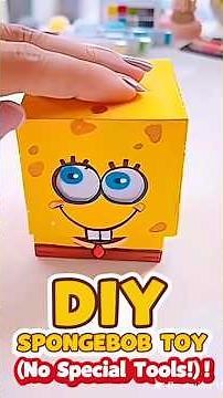DIY Easy Paper Spongebob Toy (No Special Tools!) | Perfect for kids & fans — make it at home today!