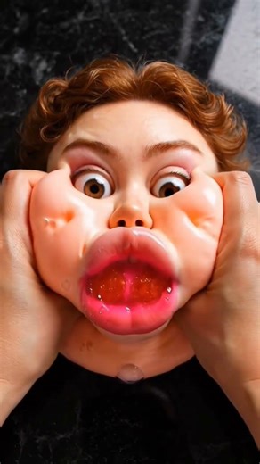 Puffed Cheeks Slime Face Crazy Mix ASMR 😮‍💨 #asmrslime #makeup #deoproce #rinseoff