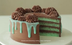【早安甜食】【搬运】【Cooking tree 】Mint chocolate cake Recipe