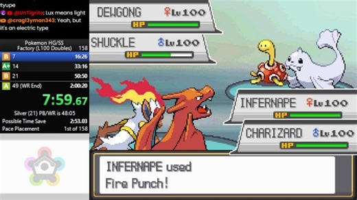 Pokemon HG/SS Battle Factory Speedruns - L100 Doubles | FAQ: https://speedpastes.org/0hQ-gghH