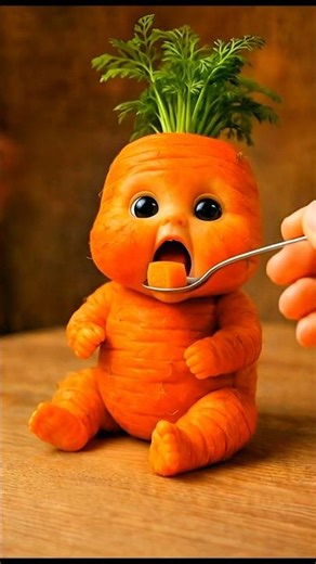 Ultra Realistic Baby Doll Eating Carrot 🥕 | Cute Funny Doll Shorts