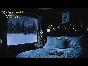 Cozy Train Ride on Christmas Night During Icy Snowstorm 🚂 Dimly Lit Sleeper Train Ambience for Sleep