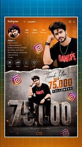 Instagram Milestone Poster Kaise Banaye | Instagram Profile Followers Poster Editing