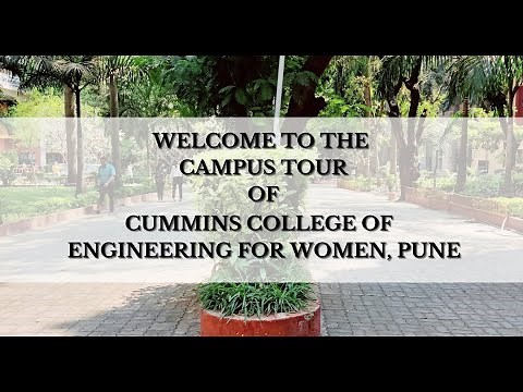 Campus tour of MKSSS's Cummins College of Engineering for Women, Pune