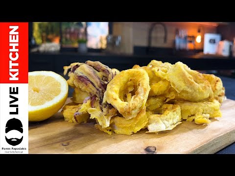 Καλαμαράκια Τραγανά💯 Καλύτερα και απο τηγανητά ✌️(Χωρίς Λάδια)!! Καλαμαράκια live kitchen!