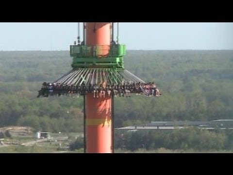 Drop Tower: Scream Zone off-ride HD Kings Dominion
