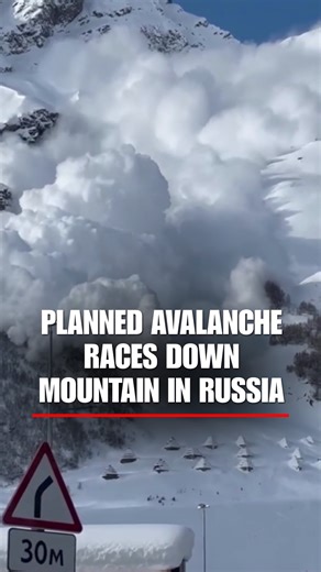 Fox News on Instagram: "WHITE OUT: Snow races down the slopes near Mount Elbrus, the highest peak in Europe, after Russian authorities trigger a controlled avalanche. No injuries were reported."