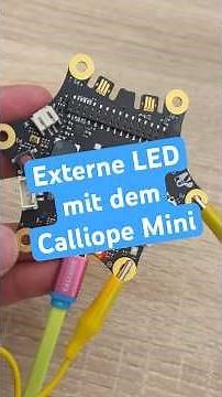 Controlling an external LED with the Calliope mini #calliopemini #led #programming #coding #maker