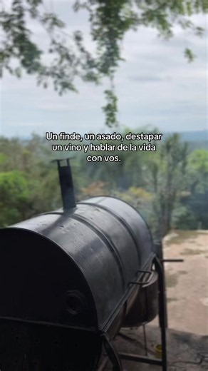Un finde: un asado, un vino y hablar de la vida