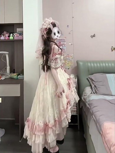 甘ロリ ドレスセット フィッシュテールフリル 薔薇リボン レース パニエ付き #アイドル衣装 #レディースファッションショップ #生誕祭#ロリータ #量産型 #ワンピース #SEASONZ
