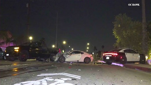 Anaheim pursuit of DUI suspect ends in 3-car crash involving police cruiser
