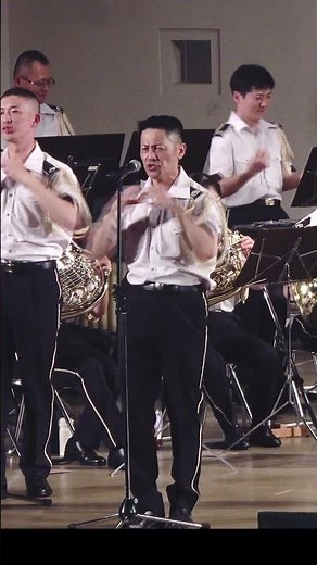 「ヤングマン」圧巻! 36人で踊るYMCA 11-2 指揮：佐藤文俊 ２等陸佐 陸上自衛隊中部方面音楽隊 第３音楽隊合同 たそがれコンサート 大阪城音楽堂 #shorts