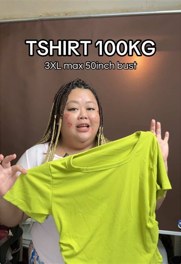 Plus Size T-Shirt Fit Guide: TSHIRT 100KG 3XL (Max 50