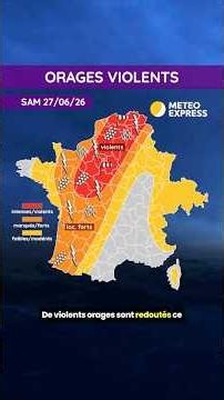 ⚡ Risk of severe storms this Saturday, June 27, 2026