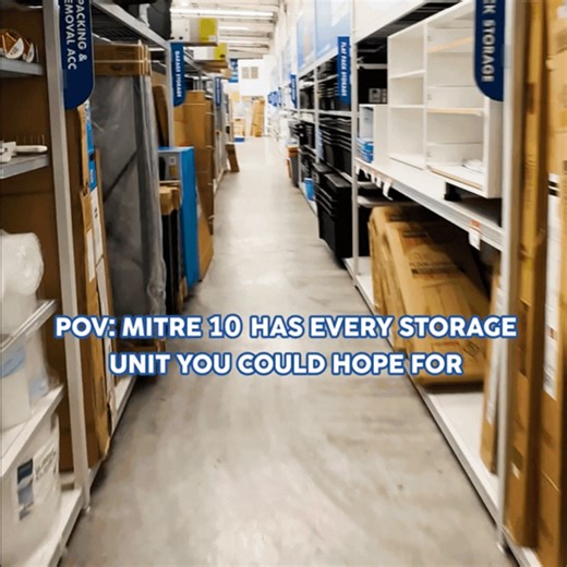 POV: Walking through Mitre 10 and finding every storage solution your garage and shed could ever need. From tool racks to shelving and containers, get everything sorted—fast. https://bit.ly/3HW4HGv | Lewis Bros Mitre10 Kenmore