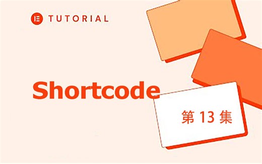 第13集 Elementor免费组件：Shortcode